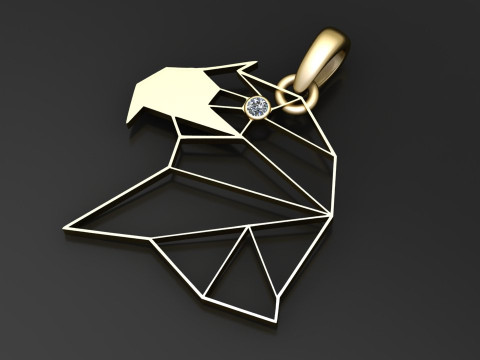 Eagle head PENDANT 3D-printmodel
