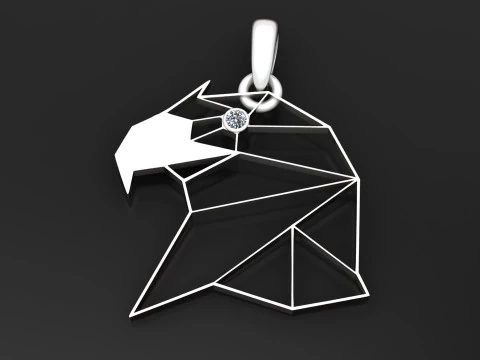 Eagle head PENDANT 3D Print Model