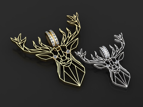 Deer head pendant 3D Принт Модель