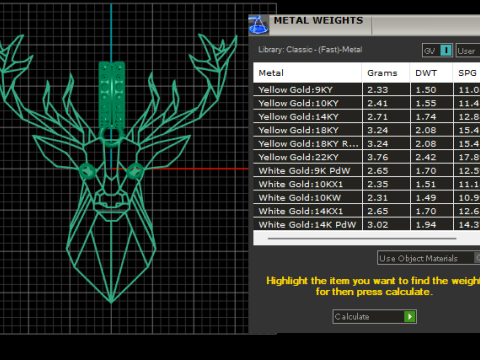Deer head pendant 3D-Druckmodell