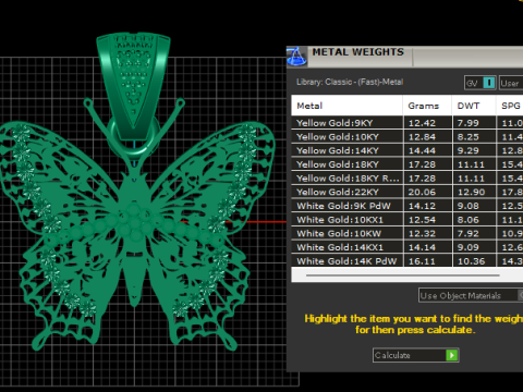 Butter fly pendant Modelo de impresión 3D