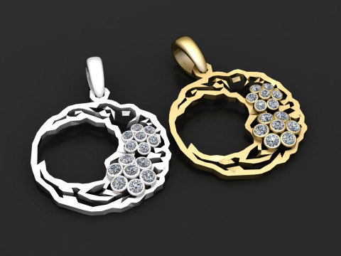 This exquisite pendant 3Dプリントモデル