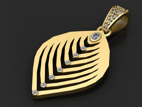 Pendant features a stylize pendant 3D Print Model