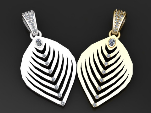 Pendant features a stylize pendant 3D 프린트 모델