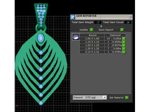 Pendant features a stylize pendant 3D Print Model