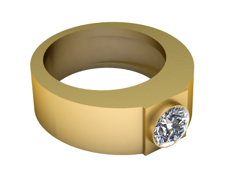 Ring showcases a contemporary 3D 打印模型