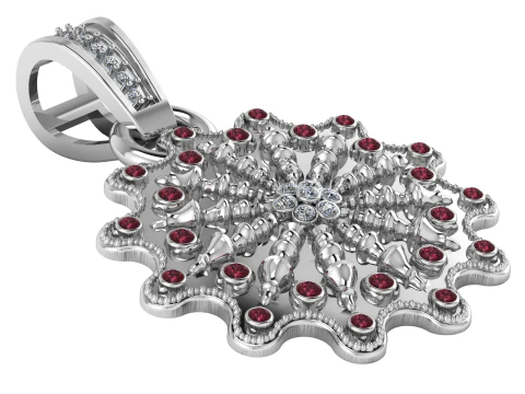 Adorned with a central cluster PENDANT 3D Print Model