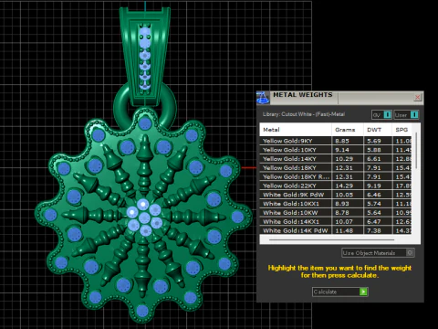 Adorned with a central cluster PENDANT 3D Print Model