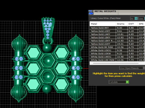 Model is a hexagonal beekeeper PENDANT Model Cetak 3D