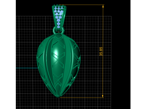 Stunning golden pendant Modèles 3D en vedette