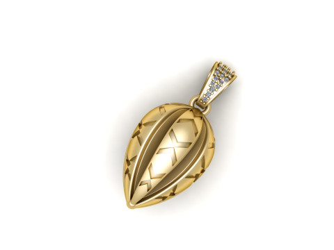 Stunning golden pendant Modèles 3D en vedette