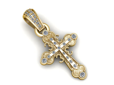 Depicts a detailed 3D rendering PENDANT 3D Print Model