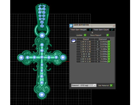 Depicts a detailed 3D rendering PENDANT 3D-Druckmodell