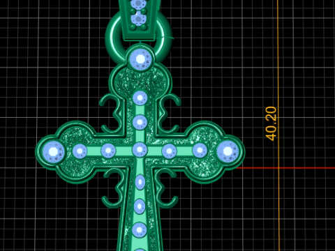Depicts a detailed 3D rendering PENDANT 3D Print Model