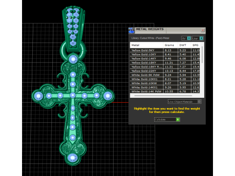Depicts a detailed 3D rendering PENDANT 3D-Druckmodell