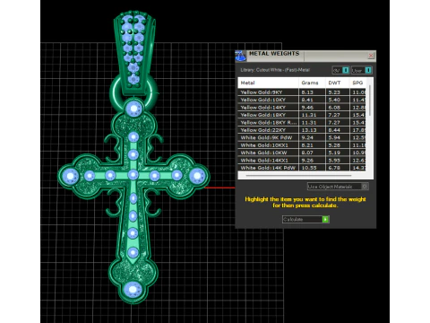 Depicts a detailed 3D rendering PENDANT 3D Print Model