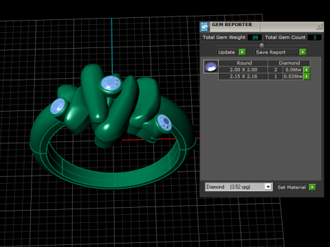 Modern Twist Knot Diamond Ring Modelo de impresión 3D