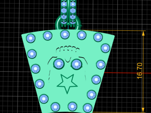 Cartoon Faces Pendant 3D 打印模型