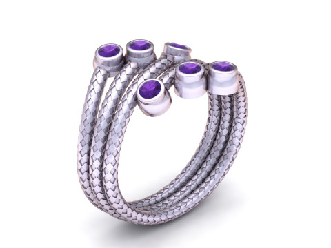 Stylish Gold Ring 3D Printable ModeL Modelo de impresión 3D