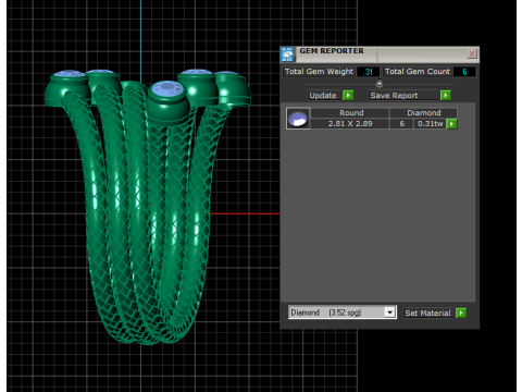 Stylish Gold Ring 3D Printable ModeL Modelo de impresión 3D