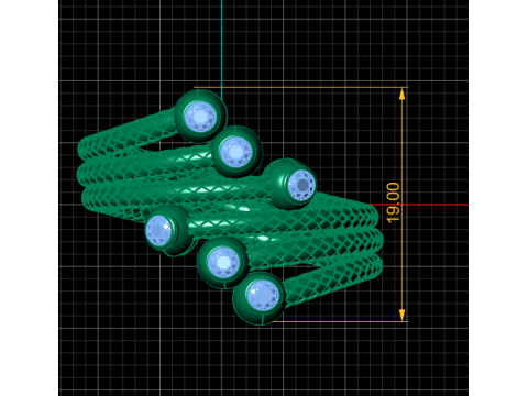 Stylish Gold Ring 3D Printable ModeL Modelo de impresión 3D