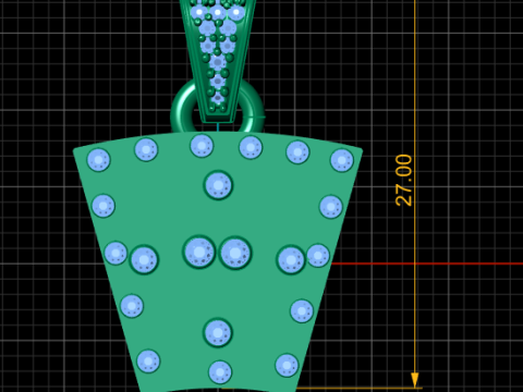 Gold Faces Pendant 3D Printable Model 3D प्रिंट मॉडल