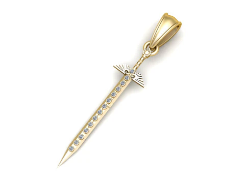 Stick Gold Pendant 3D Printable Model 3D Print Model
