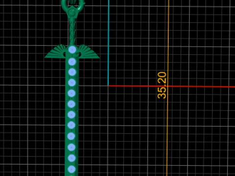 Stick Gold Pendant 3D Printable Model 3D Print Model