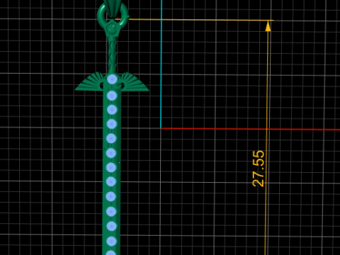 Stick Gold Pendant 3D Printable Model Modèles 3D en vedette