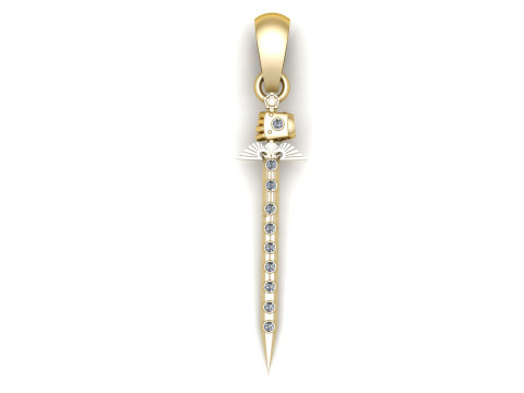 Diamond Gold Pendant 3D Printable Model 3D 프린트 모델