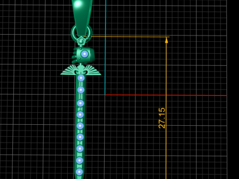 Diamond Gold Pendant 3D Printable Model 3D 프린트 모델