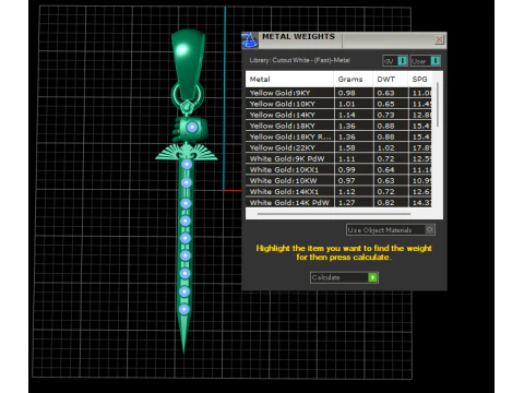 Diamond Gold Pendant 3D Printable Model 3D Print Model