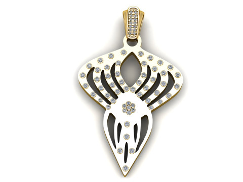 Gold Faces Pendant 3D Printable Model Modello di stampa 3D