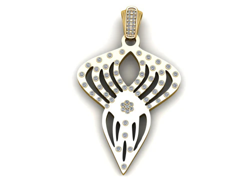 गोल्ड फ़ेस पेंडेंट 3डी प्रिंट करने योग्य मॉडल 3D प्रिंट मॉडल