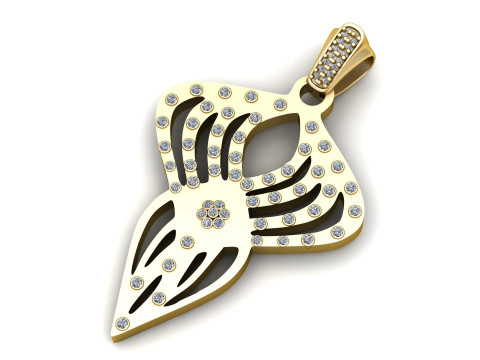Gold Faces Pendant 3D Printable Model Model do druku 3D
