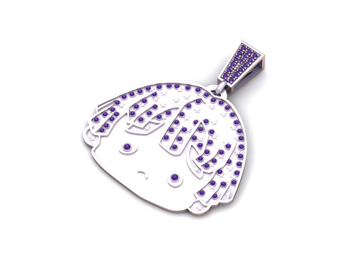 Baby boy gold pendant Modello di stampa 3D