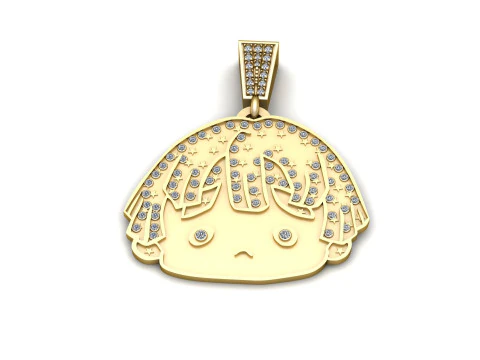 Baby boy gold pendant 3D Print Model