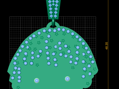 Baby boy gold pendant Modello di stampa 3D