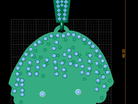 Baby boy gold pendant 3D Print Model