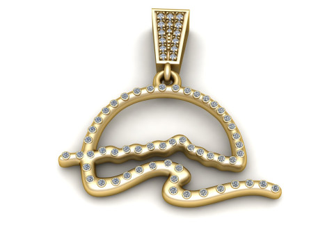 HEAD GOLD PENDANT 3D printmodel