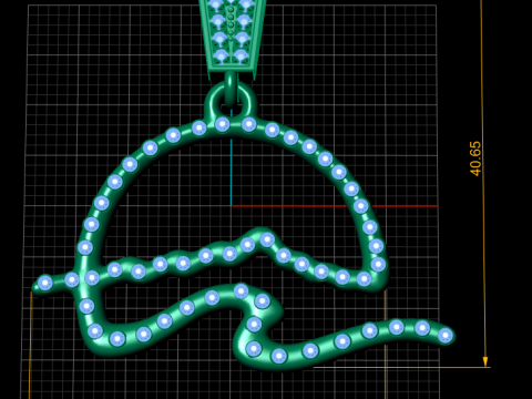 HEAD GOLD PENDANT 3D printmodel