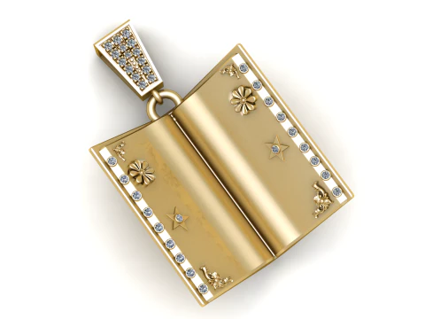 Polished Gold 3D Holy PENDANT 3D Print Model