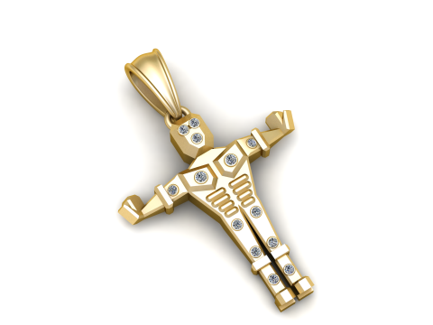 Men Women Hip Hop Angel PENDANT Modèles 3D en vedette