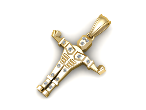 Men Women Hip Hop Angel PENDANT 3D प्रिंट मॉडल