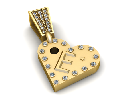 Letter Sliders Cham pendant 3D 打印模型