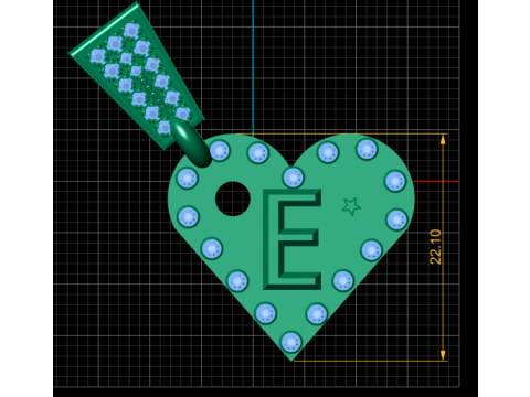Letter Sliders Cham pendant Modèles 3D en vedette