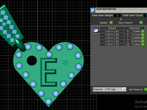 Letter Sliders Cham pendant Modèles 3D en vedette