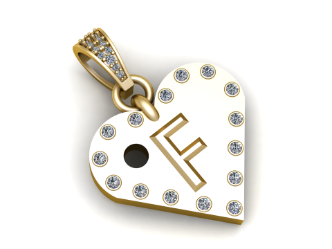 Delicate Gold pendant 3D Print Model