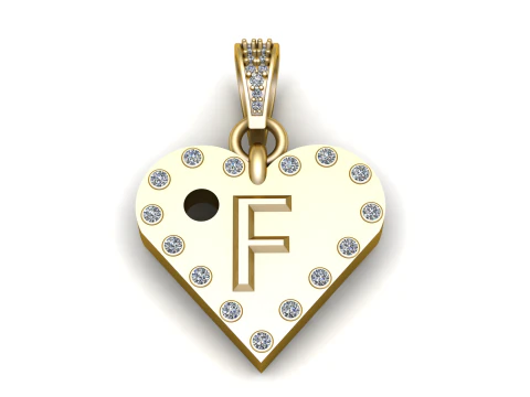 Delicate Gold pendant 3D Print Model