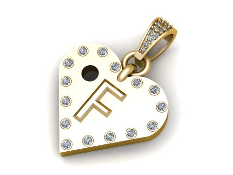 Delicato ciondolo in oro Modello di stampa 3D